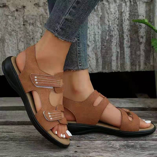 Angélique - Sandales orthopédiques de loisirs Marron