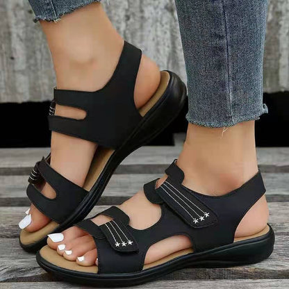 Angélique - Sandales orthopédiques de loisirs Noir