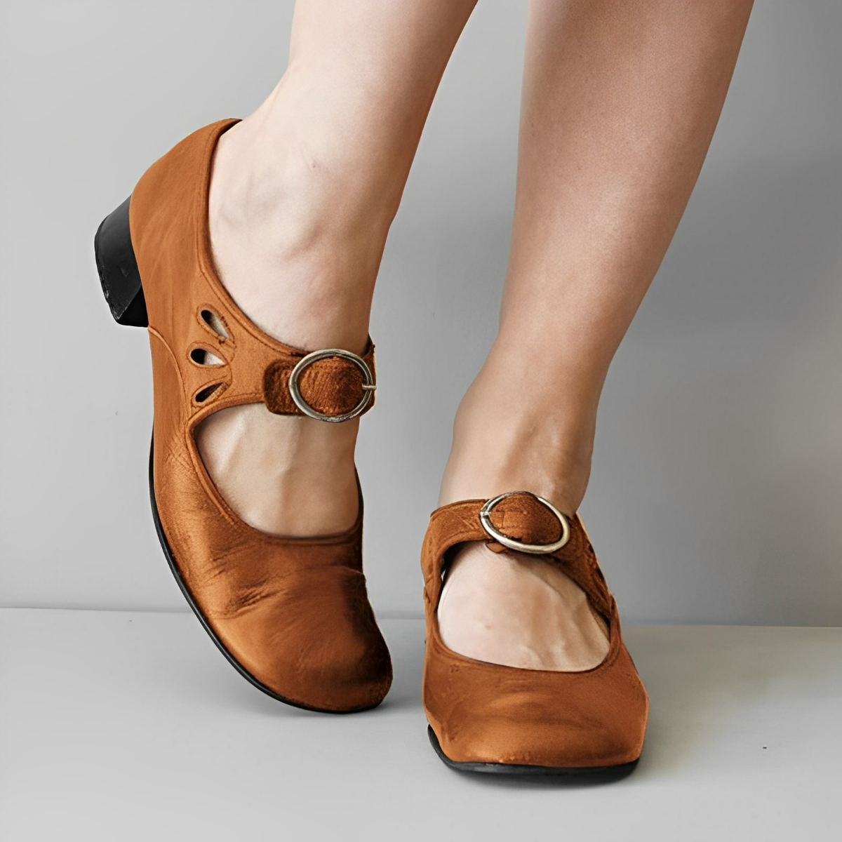 Aurélie - Boucle Shallow Chaussures individuelles Marron