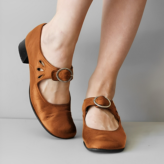 Aurélie - Boucle Shallow Chaussures individuelles Marron