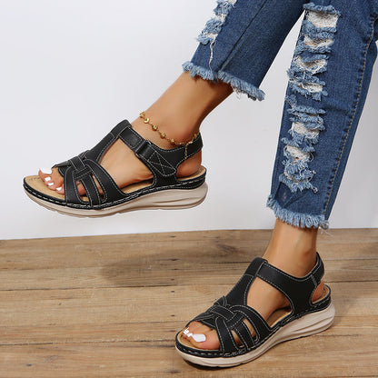 Bérénice - Ballenzehenkorrektur Ortho Sandalen Noir