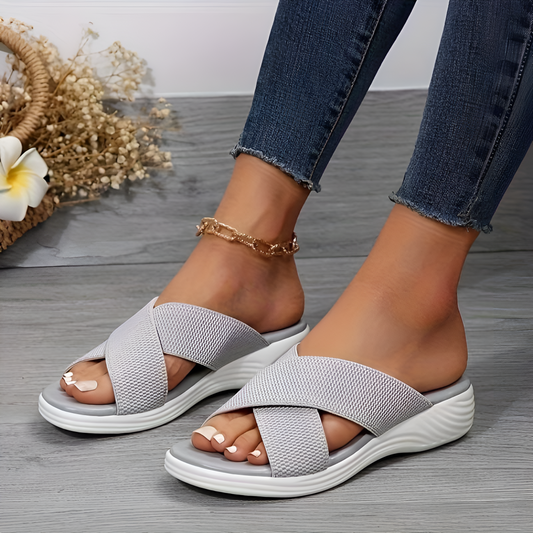 Bérangère - Tongs orthopédiques confort et style Gris