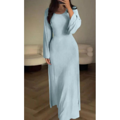 Babette - Robe longue de soirée stylée Bleu