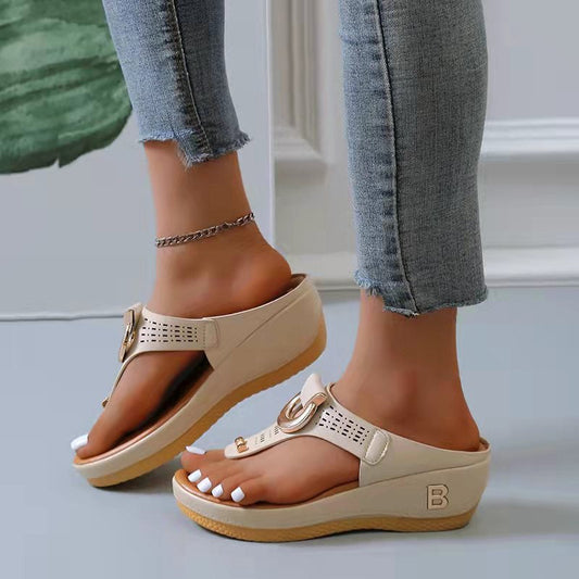Barbara - Sandales orthopédiques pour la plage Beige