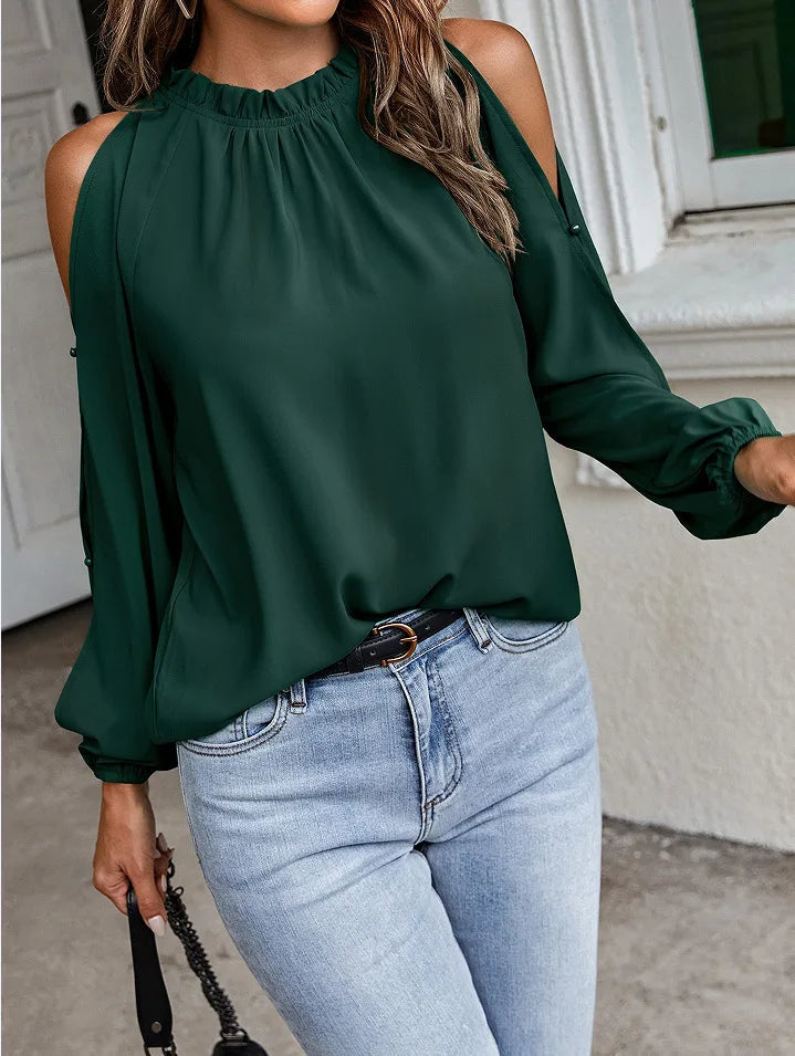 Baya – Top Vert Forêt Femme Élégance Intemporelle et Moderne 1