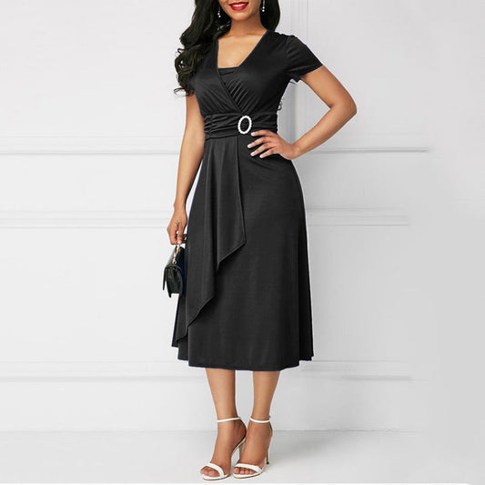 Beline - Robe midi élégante Noir
