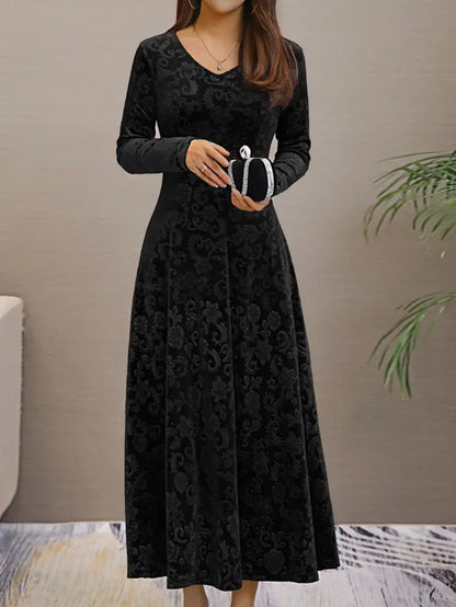 Bernadette - Robe élégante évasée Noir