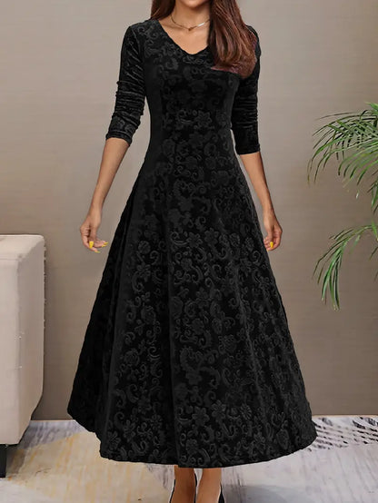 Bernadette - Robe élégante évasée Noir 1