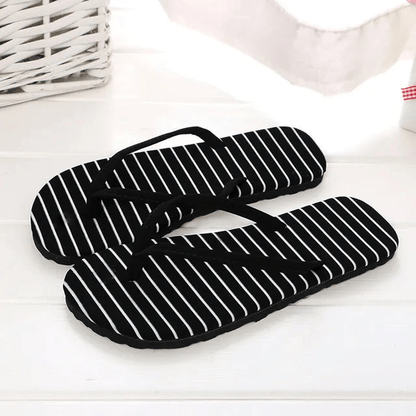 Bertina - Tongs de plage bandes noires