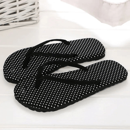 Bertina - Tongs de plage points noirs