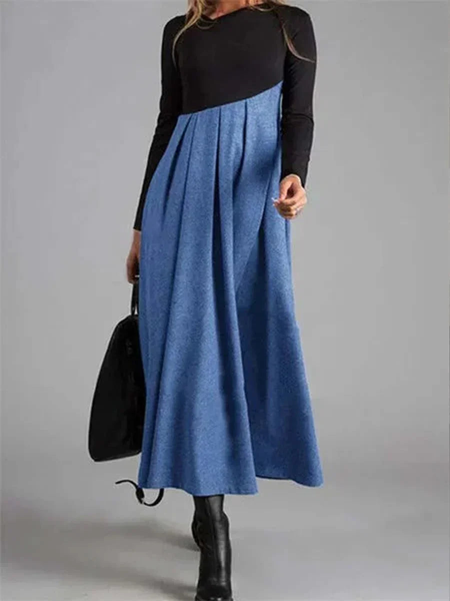 Gaby - Maxi robe d'automne élégante à manches longues