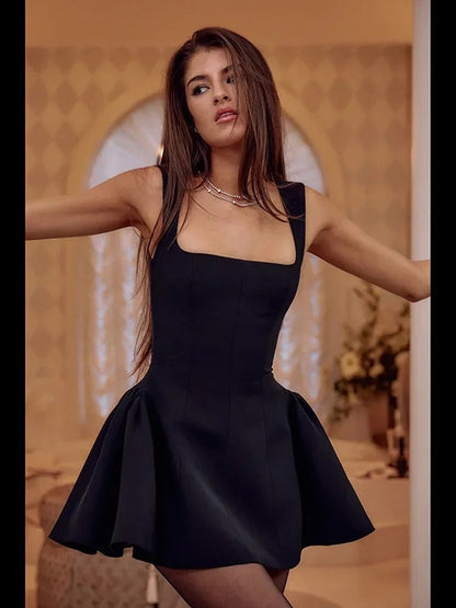 Blanche - Mini-robe de soirée chic Noir