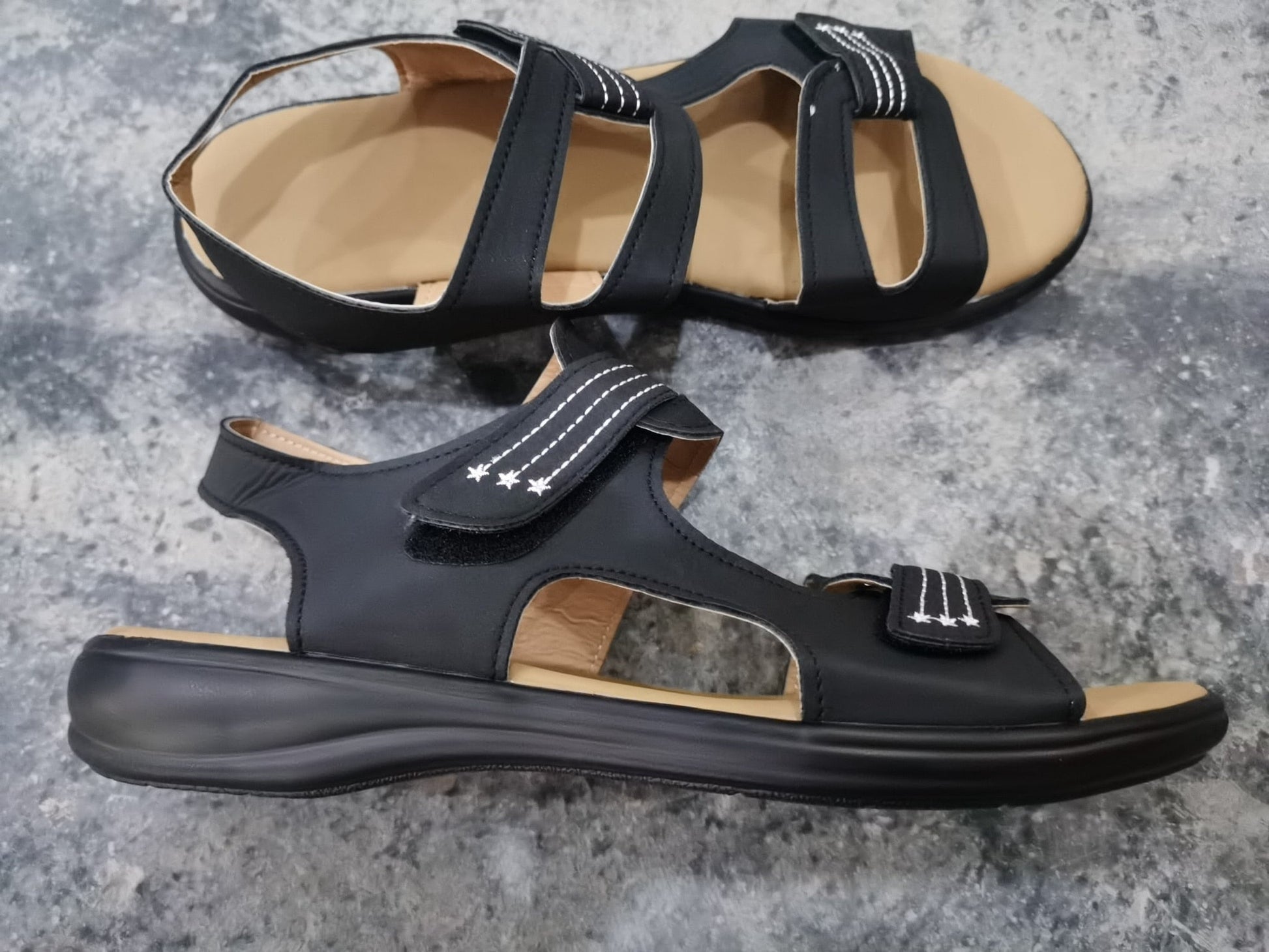 Blanche - Sandales orthopédiques de loisirs pour femmes Noir 2