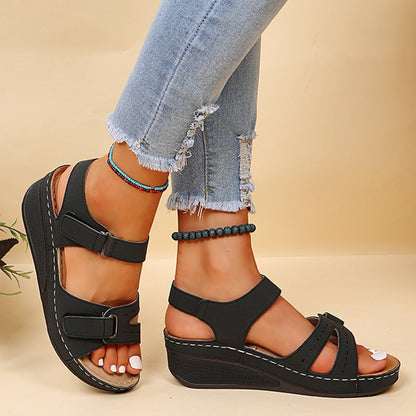 Brisa - Sandales orthopédiques Confortables et élégantes Noir