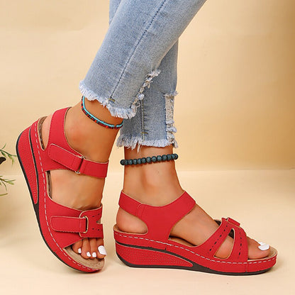 Brisa - Sandales orthopédiques Confortables et élégantes Rouge