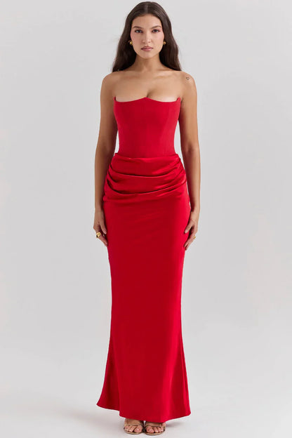 Bryanna - ROBE MAXI ROSALIND Rouge