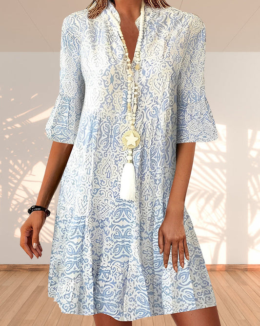 Cécile - Robe courte pour femme Bleu