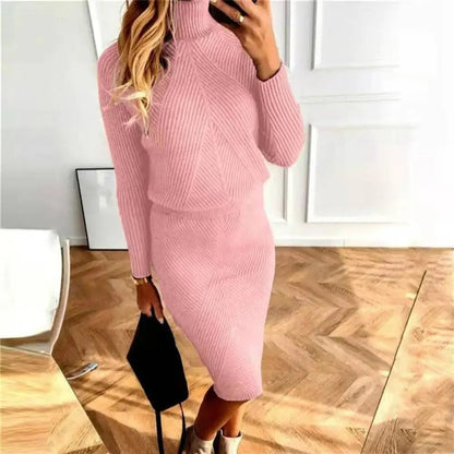Capucine - Ensemble pull-jupe tendance pour femme Rose