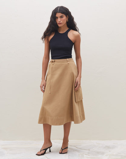 Capucine – Jupe Midi Femme Style Utilitaire Moderne 1