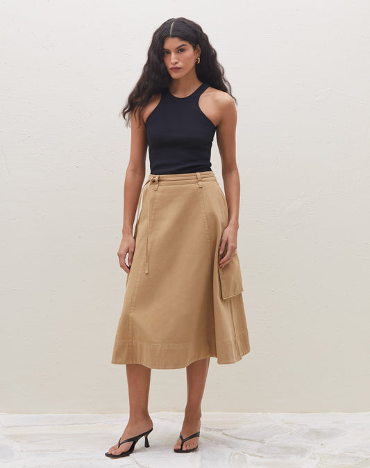 Capucine – Jupe Midi Femme Style Utilitaire Moderne 1