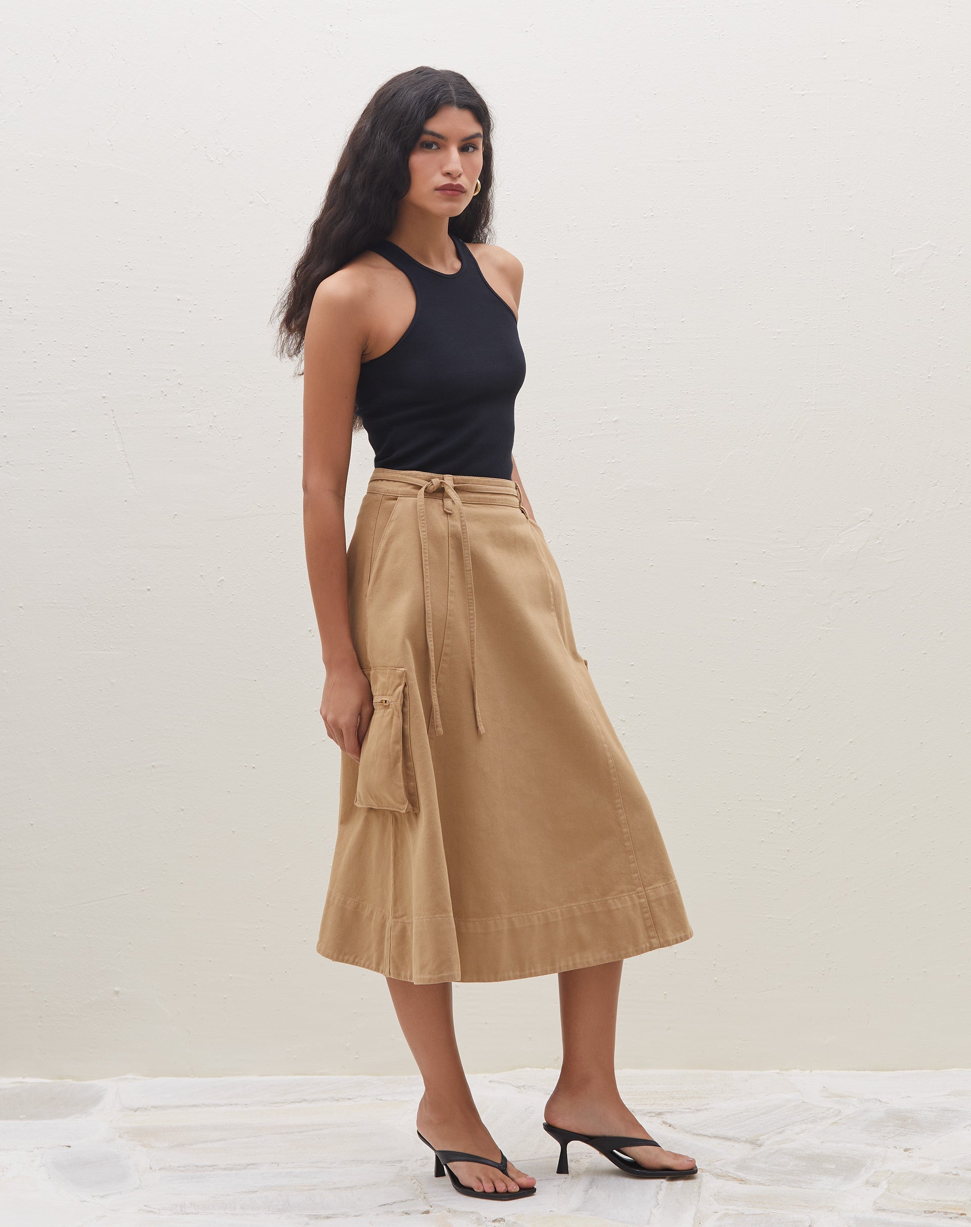 Capucine – Jupe Midi Femme Style Utilitaire Moderne 4