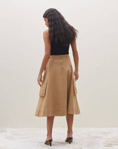 Capucine – Jupe Midi Femme Style Utilitaire Moderne 5