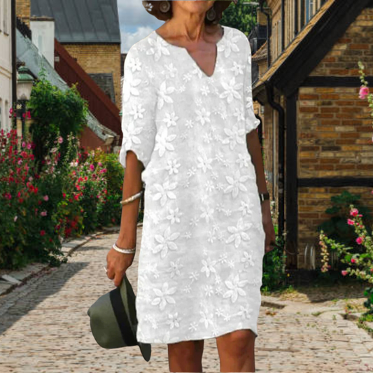 Charline - Robe élégante pour femme Blanc