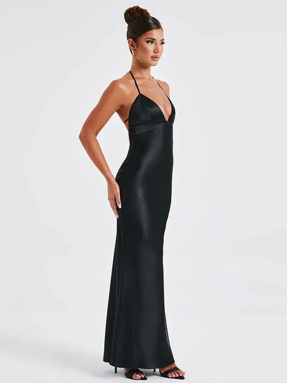 Chloé - Robe de nuit dos nu Noir 3