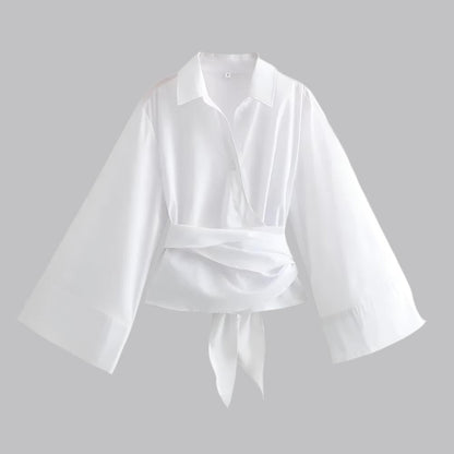 Constance – Chemise Ample Femme à Col Polo Longues Manches 2