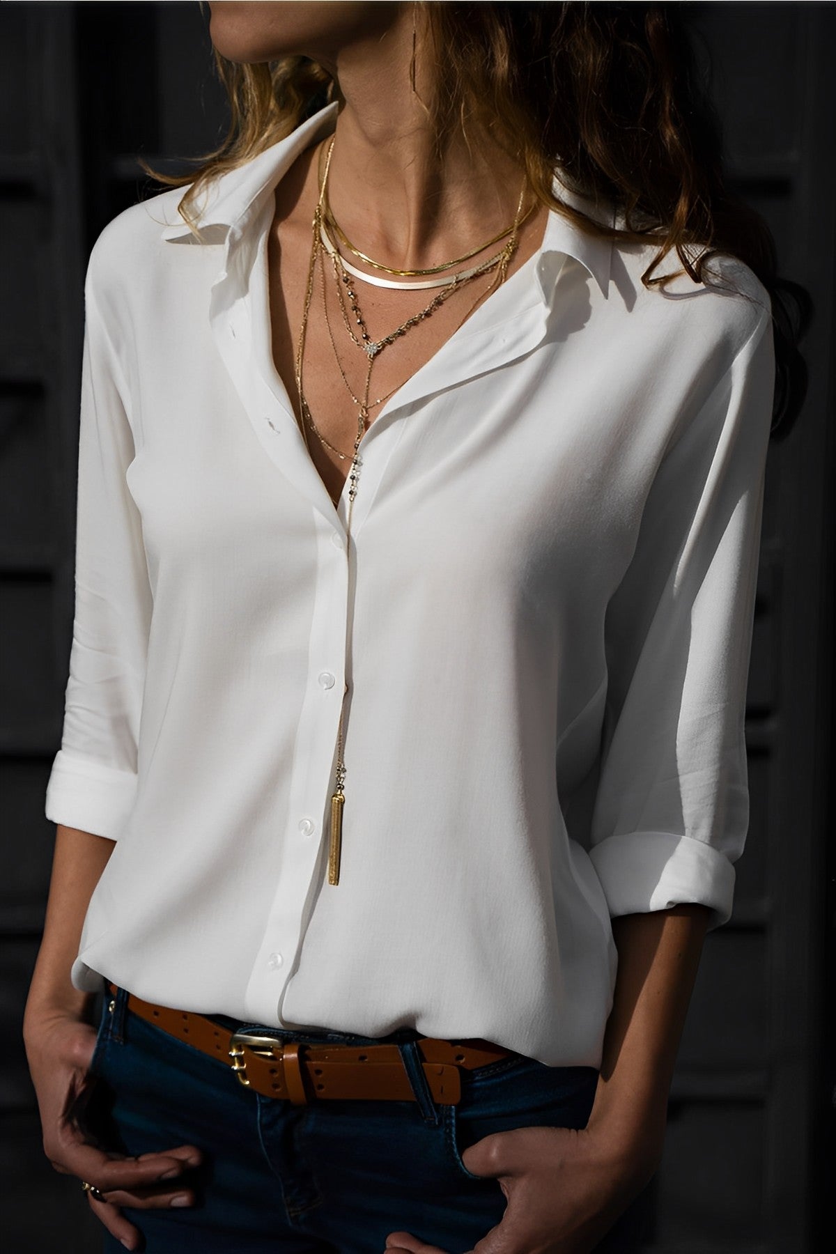 Daphné – Blouse Décontractée Femme à Manches Longues 6