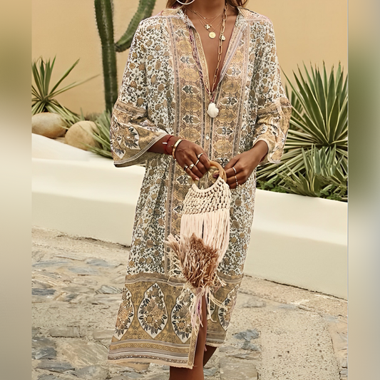 Fabienne – Robe Bohème Chic Femme au Style Romantique 1