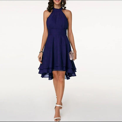 Faustine - Robe de cocktail élégante pour femme Bleu foncé