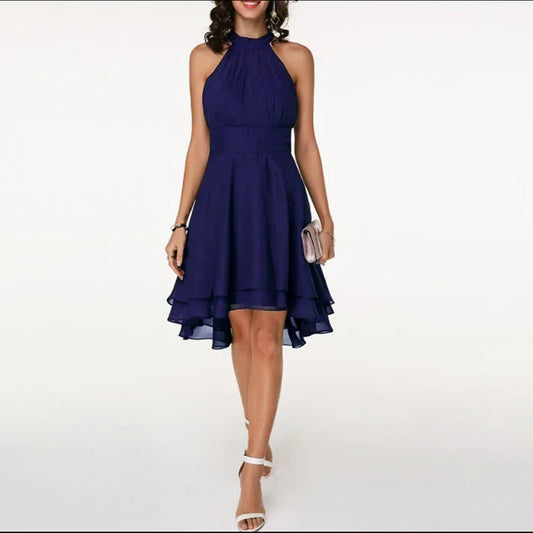 Faustine - Robe de cocktail élégante pour femme Bleu foncé