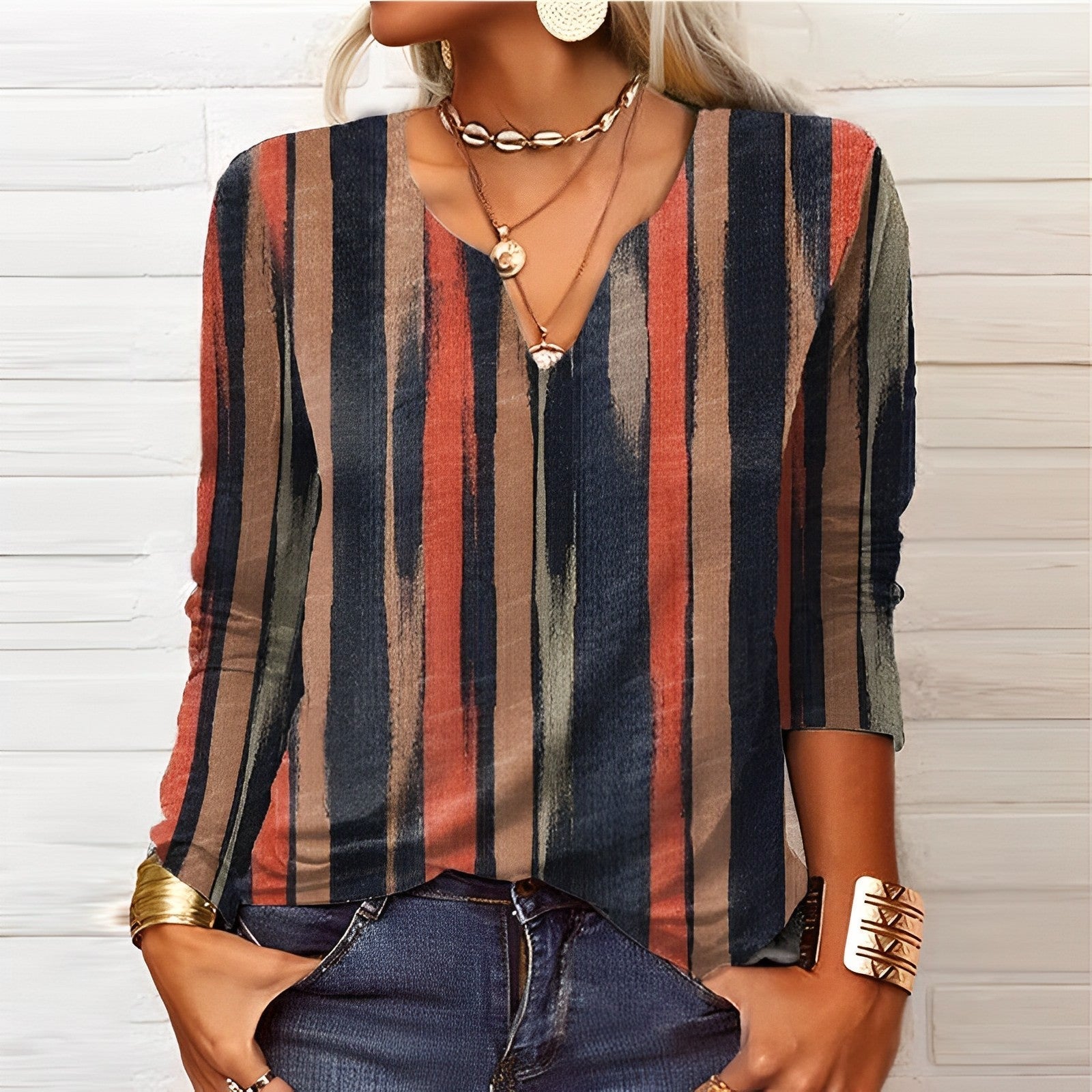 Gabrielle – Blouse Femme Manches Longues au Style Élégant 1