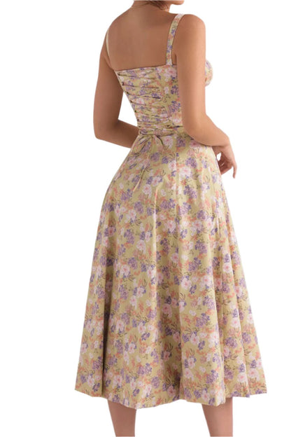 Gaelane - Elegant waist dress - Flattering and stylish Jaune