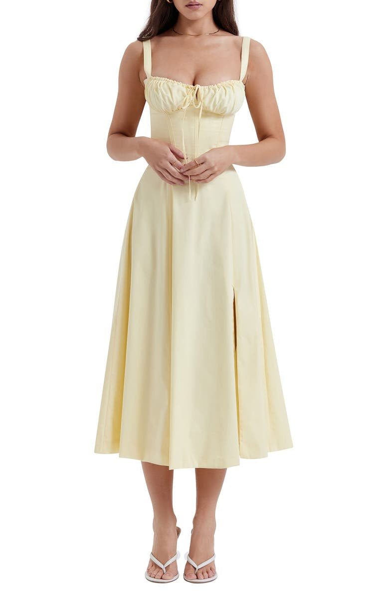 Gaelane - Elegant waist dress - Flattering and stylish Jaune Clair