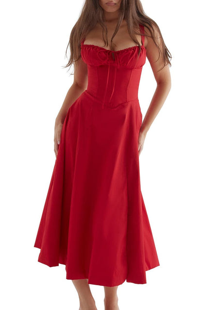 Gaelane - Elegant waist dress - Flattering and stylish Rouge