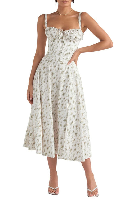 Gaelane - Elegant waist dress - Flattering and stylish Vert