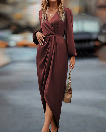 Garance - Robe de femme intemporelle Marron 1
