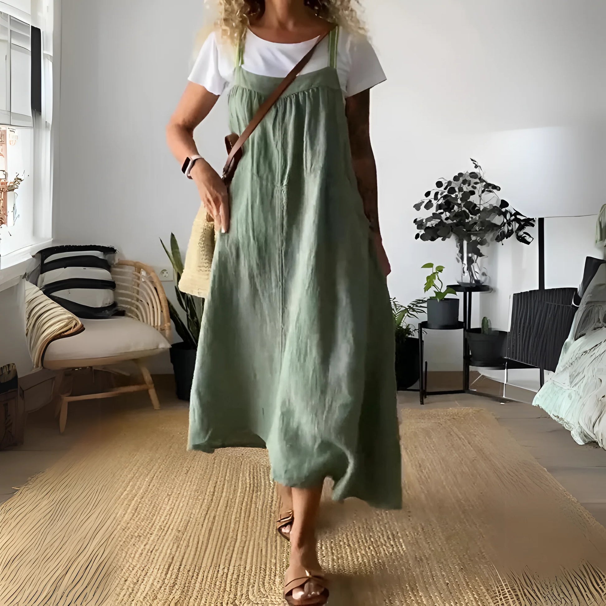 Ginette - Robe d'été confortable Vert
