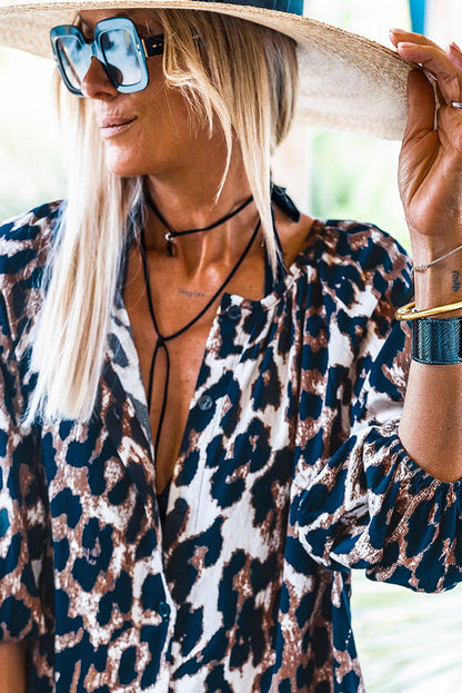 Guillemette - Robe d'été chic avec imprimé léopard Motif léopard 3