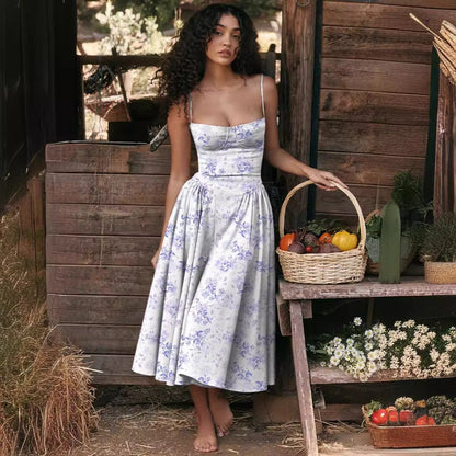 Hélène – Robe Midi Femme Ample et Légère à Bretelles 5