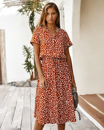 Héloïse – Robe d’Été Femme Imprimé à Pois Tendance 2