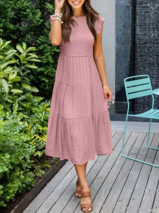 Habyline - Robe d'été élégante Rose