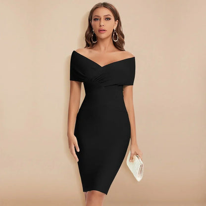 Habyssa - Robe de cocktail pour femme Noir