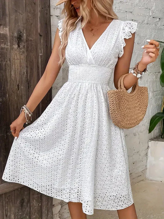 Halima - Robe blanche élégante Blanc