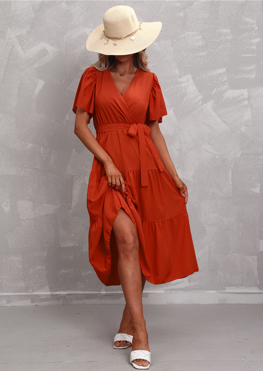 Hayet - Robe midi élégante L'Orange