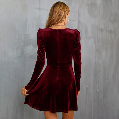 Hermine - Robe d'été avec décolleté en V Rouge 4