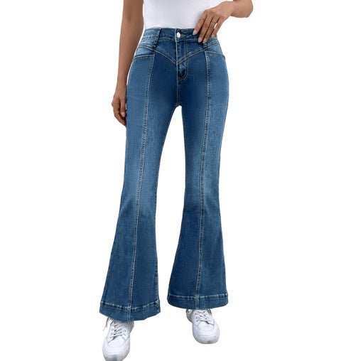  Hildegard - Femmes Jeans évasés Bleu