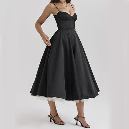 Hinda - Robe d'été pour femme Noir 2